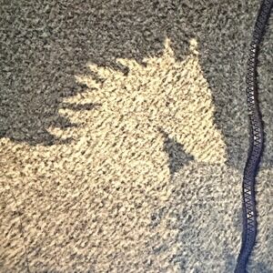 Vtg Black Mountain USA Outdoor Horse Fleece‎ Vest XL equstrian western cowgirl